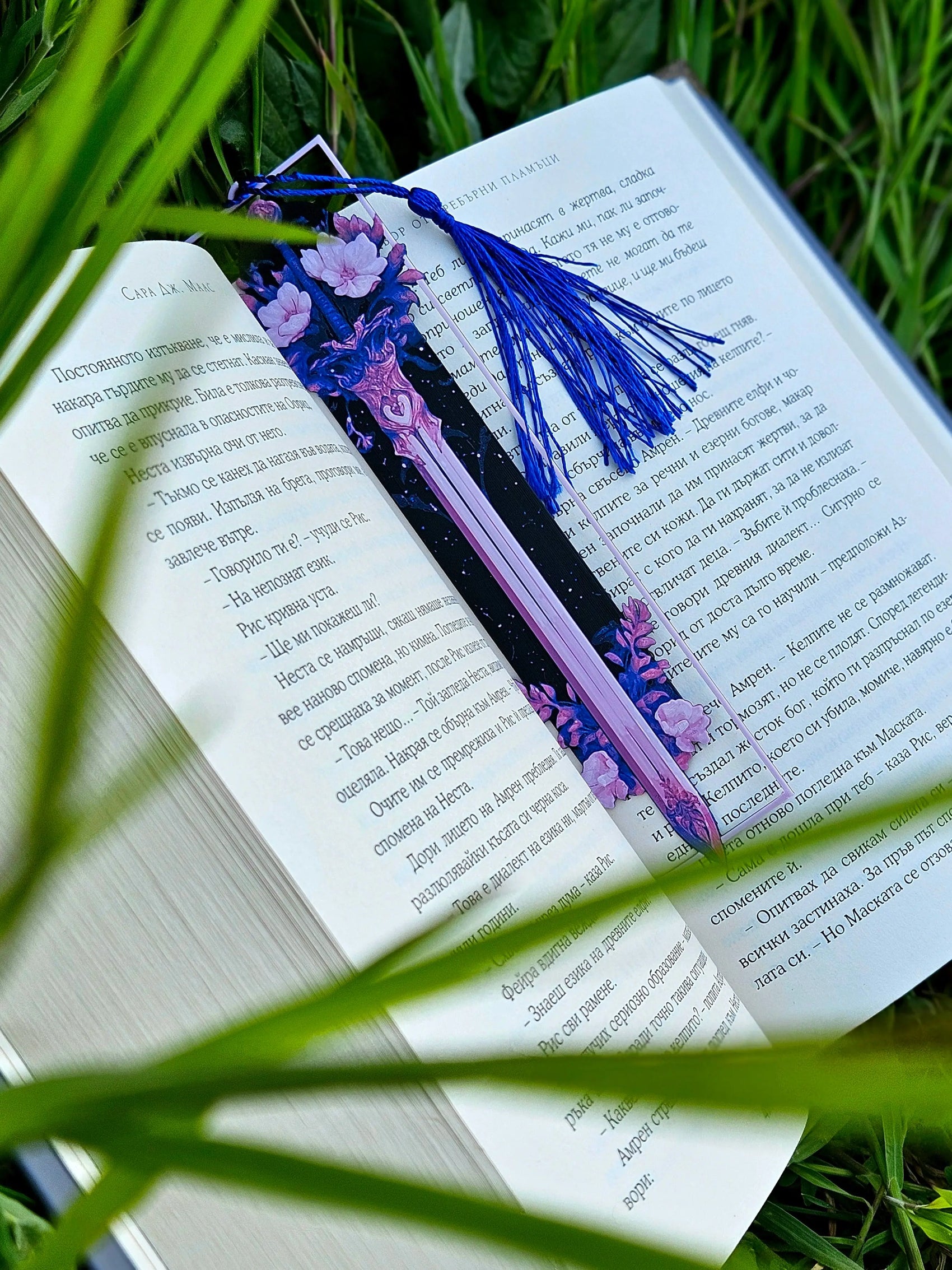 ENCHANTED SWORD BOOKMARK WITH BLUE TASSEL – FANTASY READER GIFT - Fandom Forged
