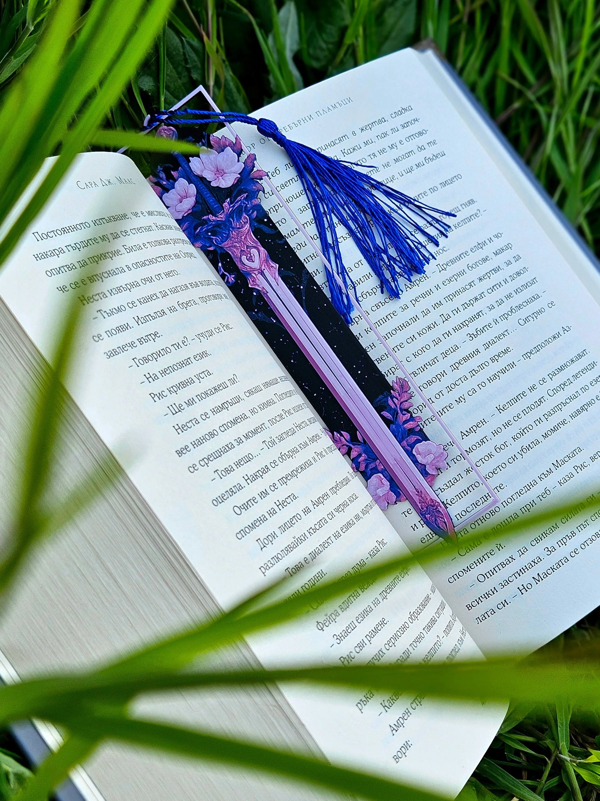 ENCHANTED SWORD BOOKMARK WITH BLUE TASSEL – FANTASY READER GIFT - Fandom Forged