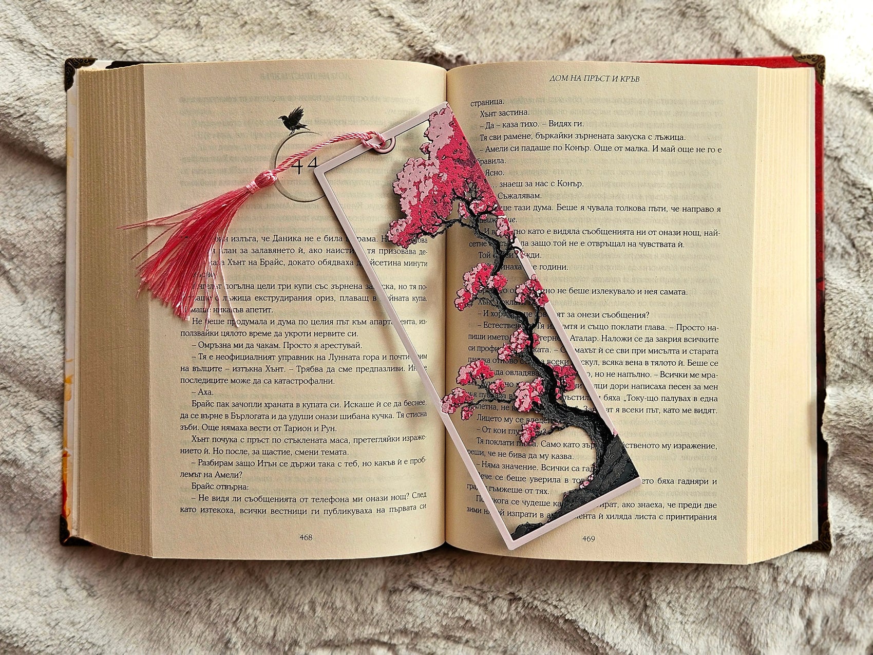 CHERRY BLOSSOM BOOKMARK WITH PINK TASSEL – ARTISTIC SPRINGTIME GIFT FOR READERS - Fandom Forged