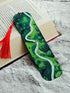 FOREST PATH BOOKMARK WITH RED TASSEL – NATURE-INSPIRED GIFT FOR READERS - Fandom Forged