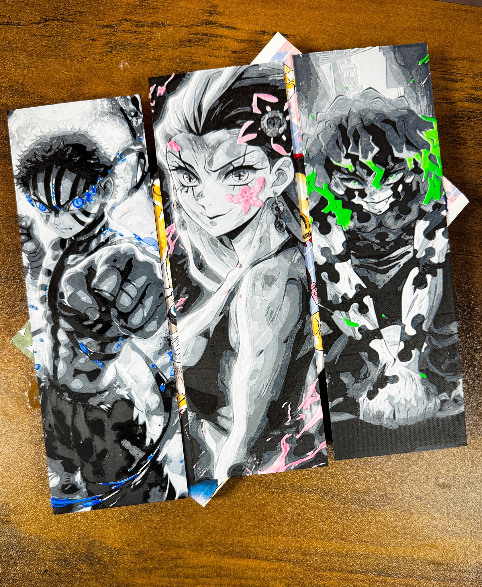 3D-printed Demon Slayer anime bookmark by Fandom Forged