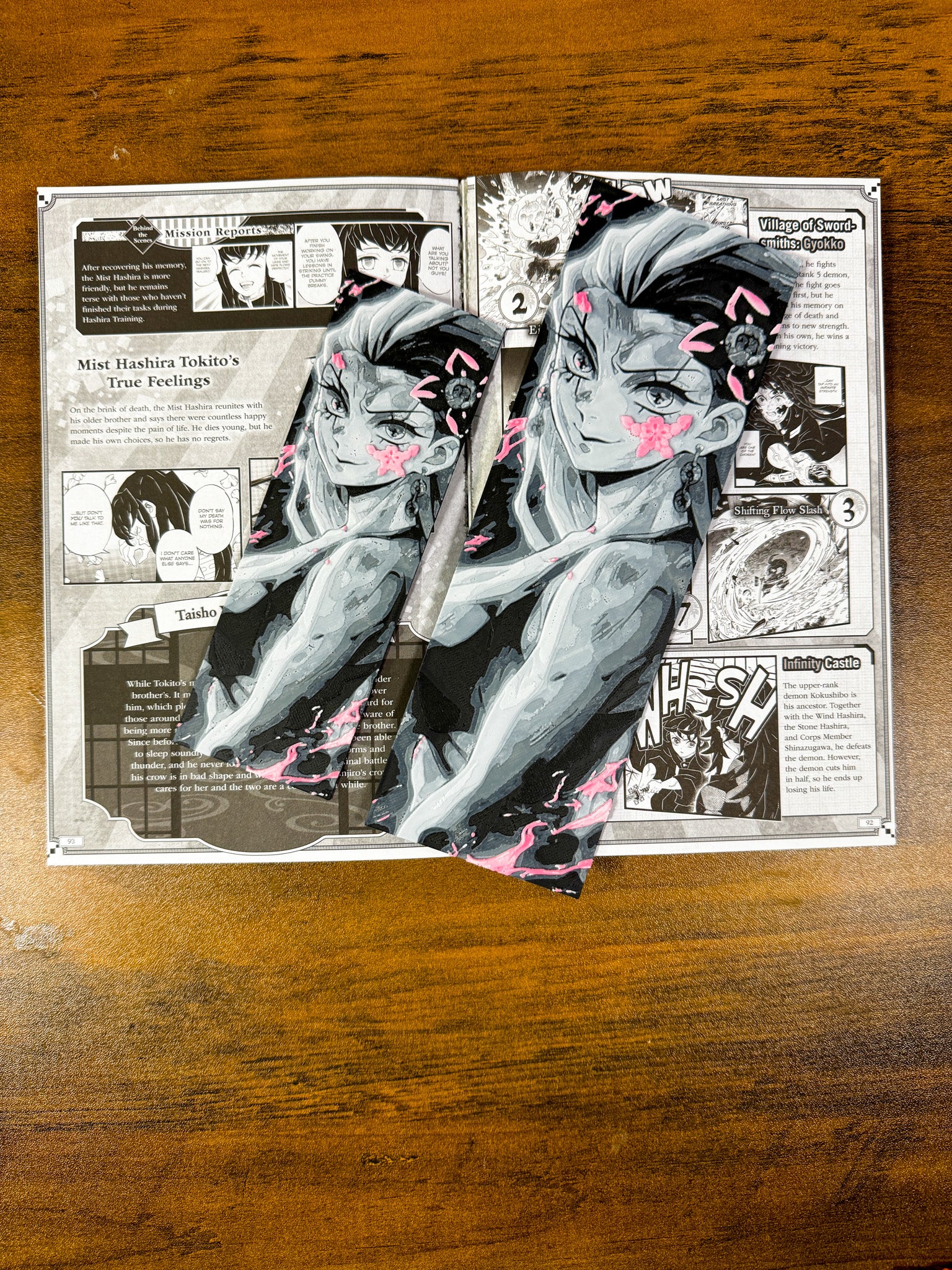 3D-printed Demon Slayer anime bookmark by Fandom Forged