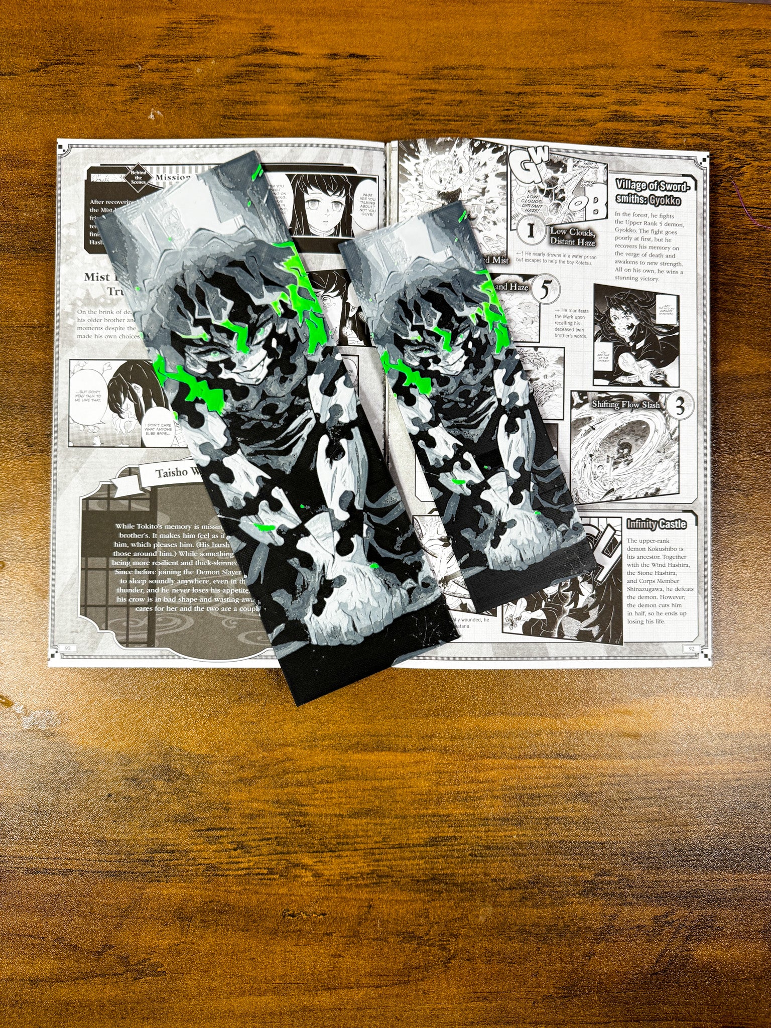 3D-printed Demon Slayer anime bookmark by Fandom Forged